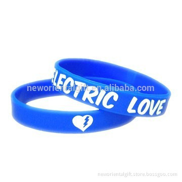 silk screen silicone bracelets printed silicone wristbands